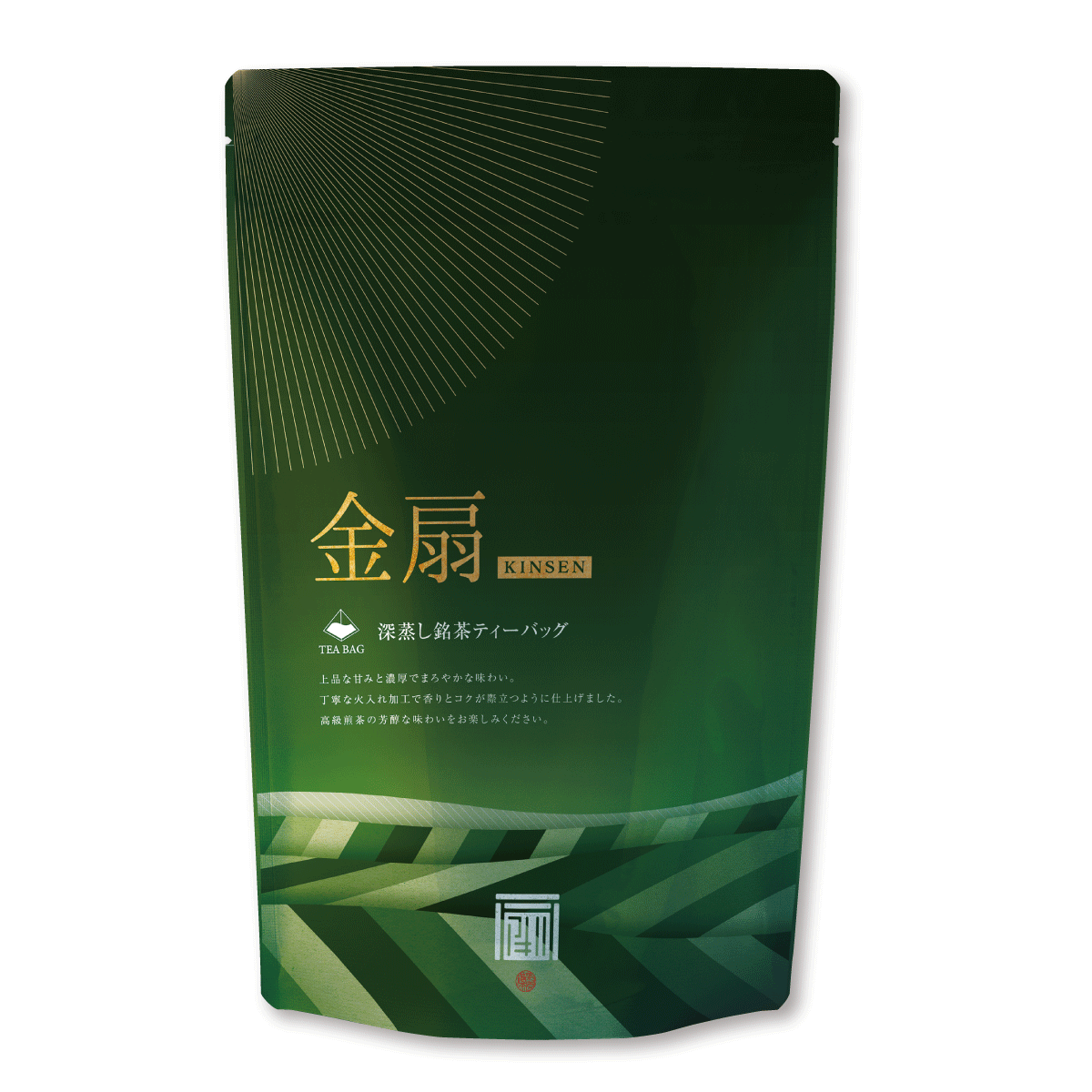 深蒸し茶ティーバッグ 金扇5g入