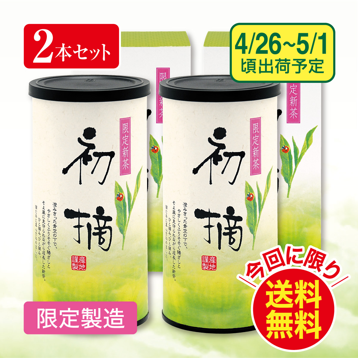 【発売中】初摘（はつづみ）2缶セット【出荷予定日4/26〜5/1頃】
