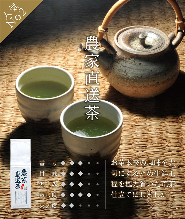 深蒸し茶：農家直送茶